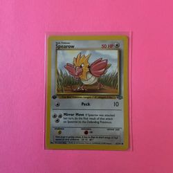 1st Edition Spearow 62/64 Pokemon Card from the Jungle Set