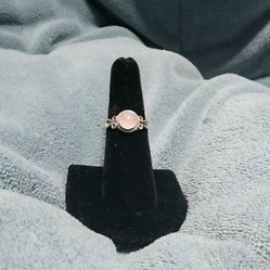 Sterling silver set Rose Quartz ring, multiple sizes available 