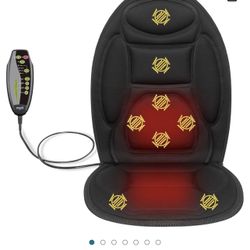 Vibrating Massage Seat Cushion with Heat,8 Vibration Massage Nodes to Release Stress and Fatigue,Back Massager for Home Office Chair