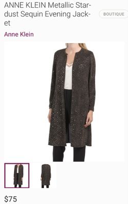 ANNE KLEIN Metallic Star- dust Sequin Evening Jack et Anne Klein BOUTIQUE