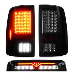2009 - 2018 ram 1500 led black tail lights