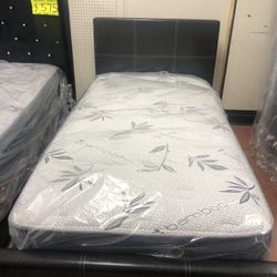 New Twin Size Bed With New Mattress and Boxspring Included 