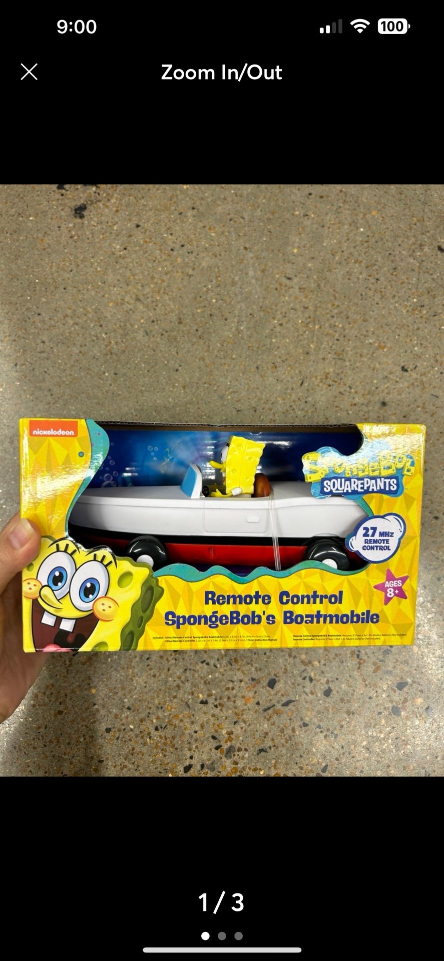 NWT remote control SpongeBob’s boat mobile