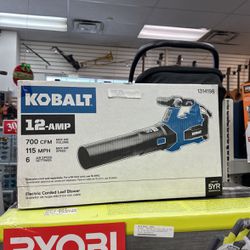 Kobalt 12-amp Electric Leaf Blower 700 CFM New 