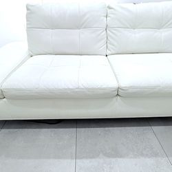 Italian Leather Modular Sofa – Low Profile – White