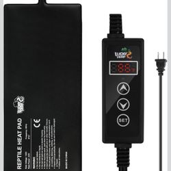 New Lucky Herp Reptile Heating Pad w/ Thermostat Temp Control – 24W 8x18 Inch