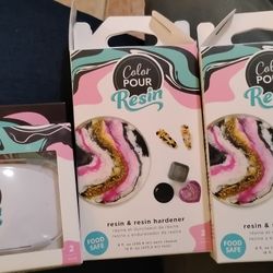 Epoxy Resin, Hardener And UV Lamp