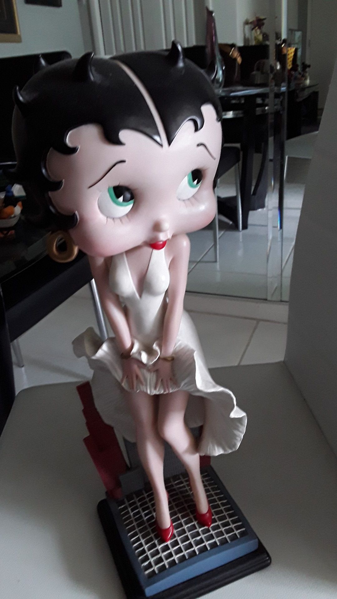 Betty Boop statue. Solid and heavy. The head was detached at one point and is now glued on but it is still a gorgeous piece and you cannot notice it.