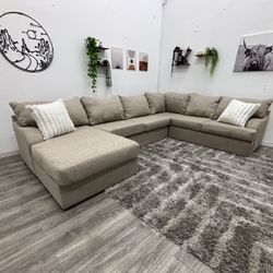 Cream Sectional Couch - Free Delivery 