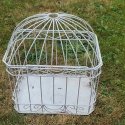 White Decorative Birdcage 