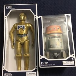 STAR WARS Galaxy’s Edge C-3PO and C1-10P Chopper Remote Control Droids NEW SEALED
