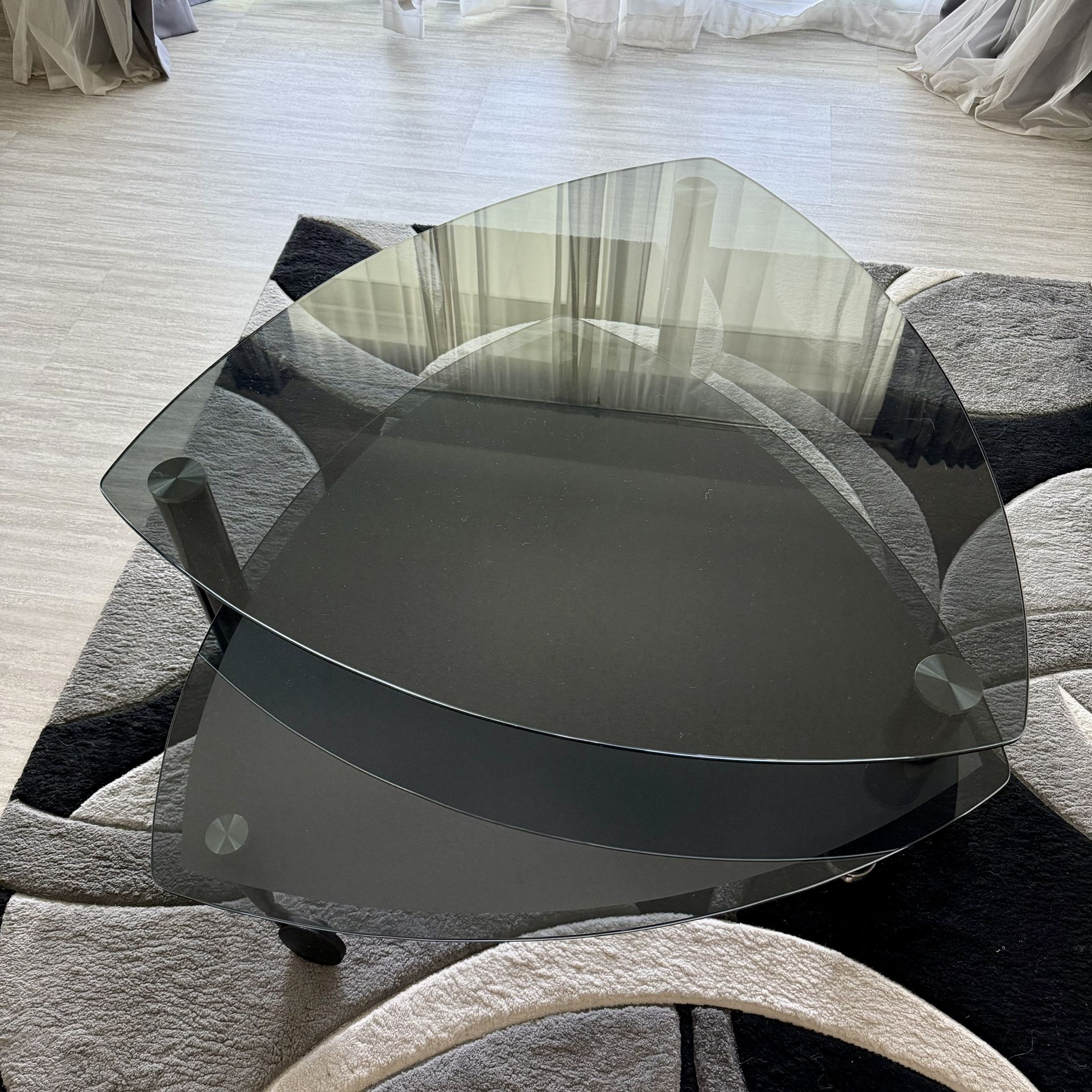 Glass Coffee And End Table
