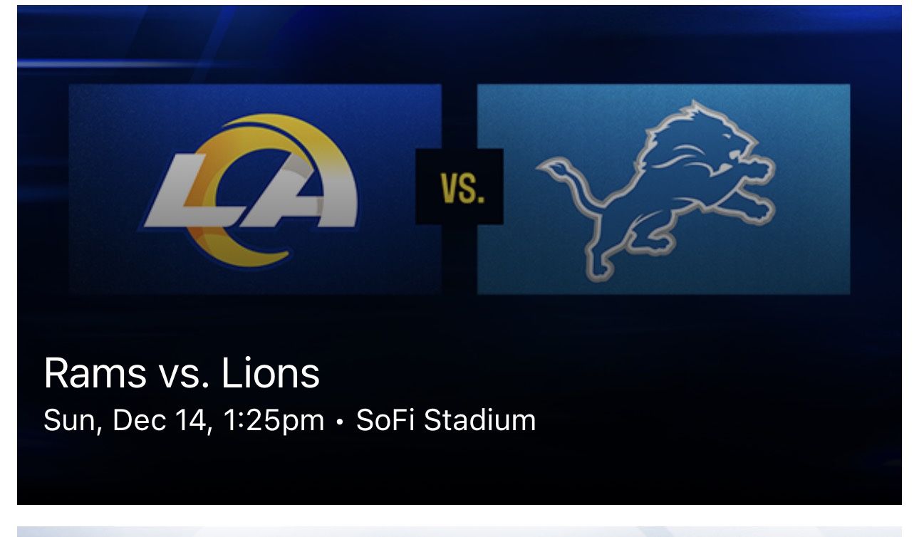 Rams Vs Lions