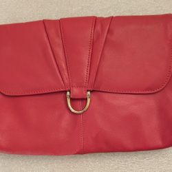 Vintage Lipstick Red Clutch 