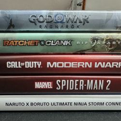PS5 Game Bundle - God of War Ragnarok, Ratchet & Clank: Rift Apart, Call of Duty: Modern Warfare II, Marvel Spider-Man 2, Naruto x Boruto Ultimate Nin