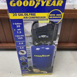 Good Year 20 Gal Oil Free Air Compressor