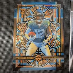 TRAVIS HUNTER STAINED GLASS JUMBO ROKIE CARD!