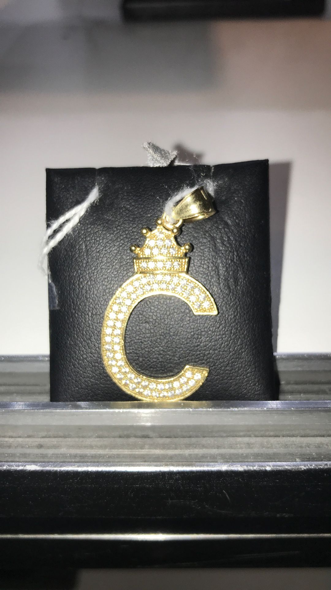 Crown āCā Stone Pendant