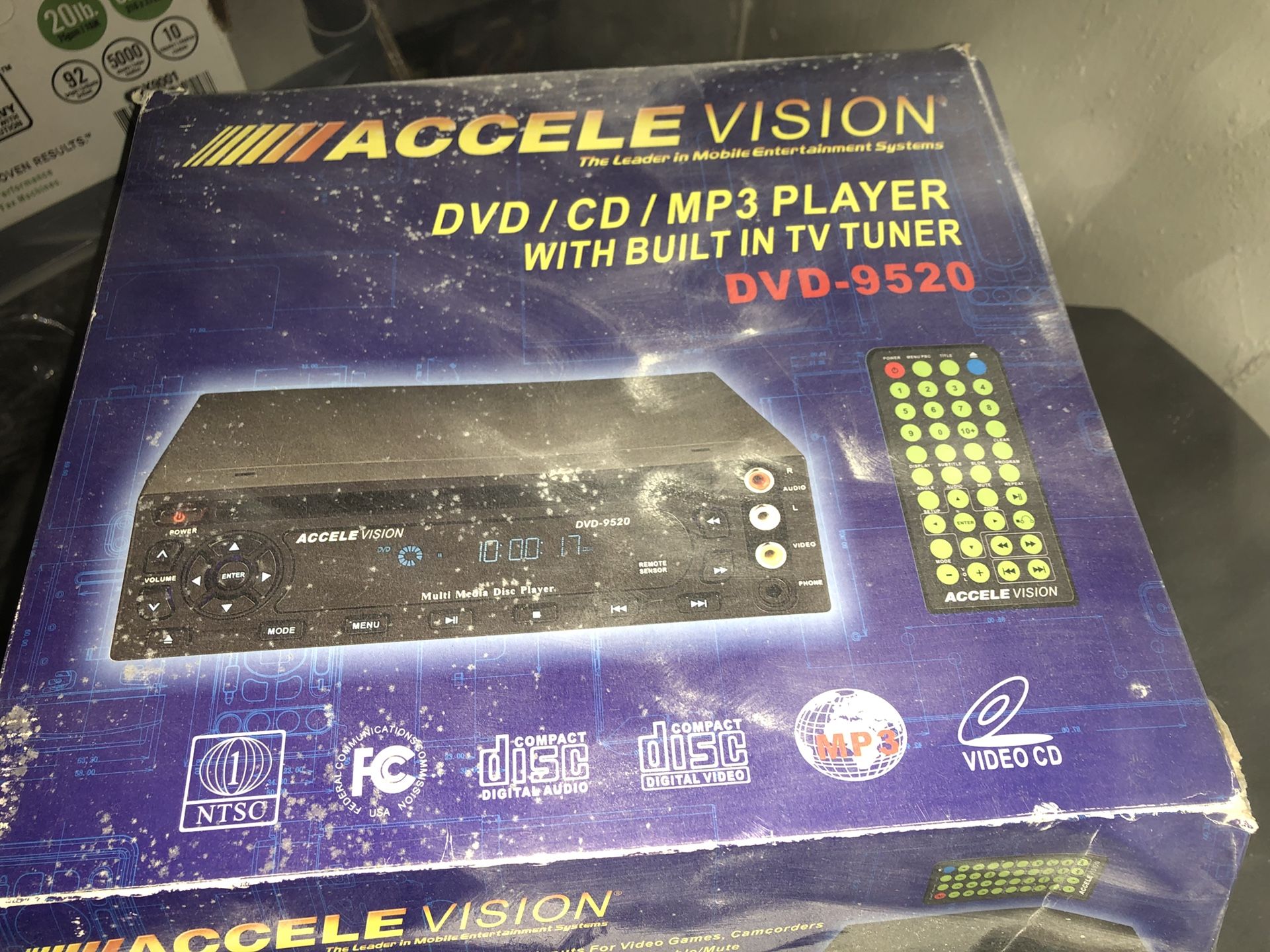 accelevision dvd player 9520