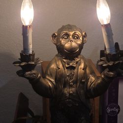 Vintage Monkey Lamp 
