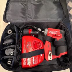 MILWAUKEE M12 FUEL 12V Lithium-Ion Brushless Cordless 4-in-1 Installation 3/8 in. Drill Driver with 4 Heads! Tools Includes One Battery; Homeowner