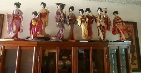 Vintage Japanese Kimono Dolls