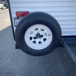 Rv Spare Tire Rack With Tire and Lock
