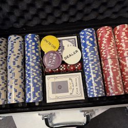 500chip With Dice And Cards New Just Stored Away