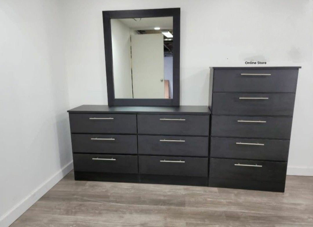 Dresser With Mirror And Chest 💥 Cómoda Con Espejo Y Gavetero