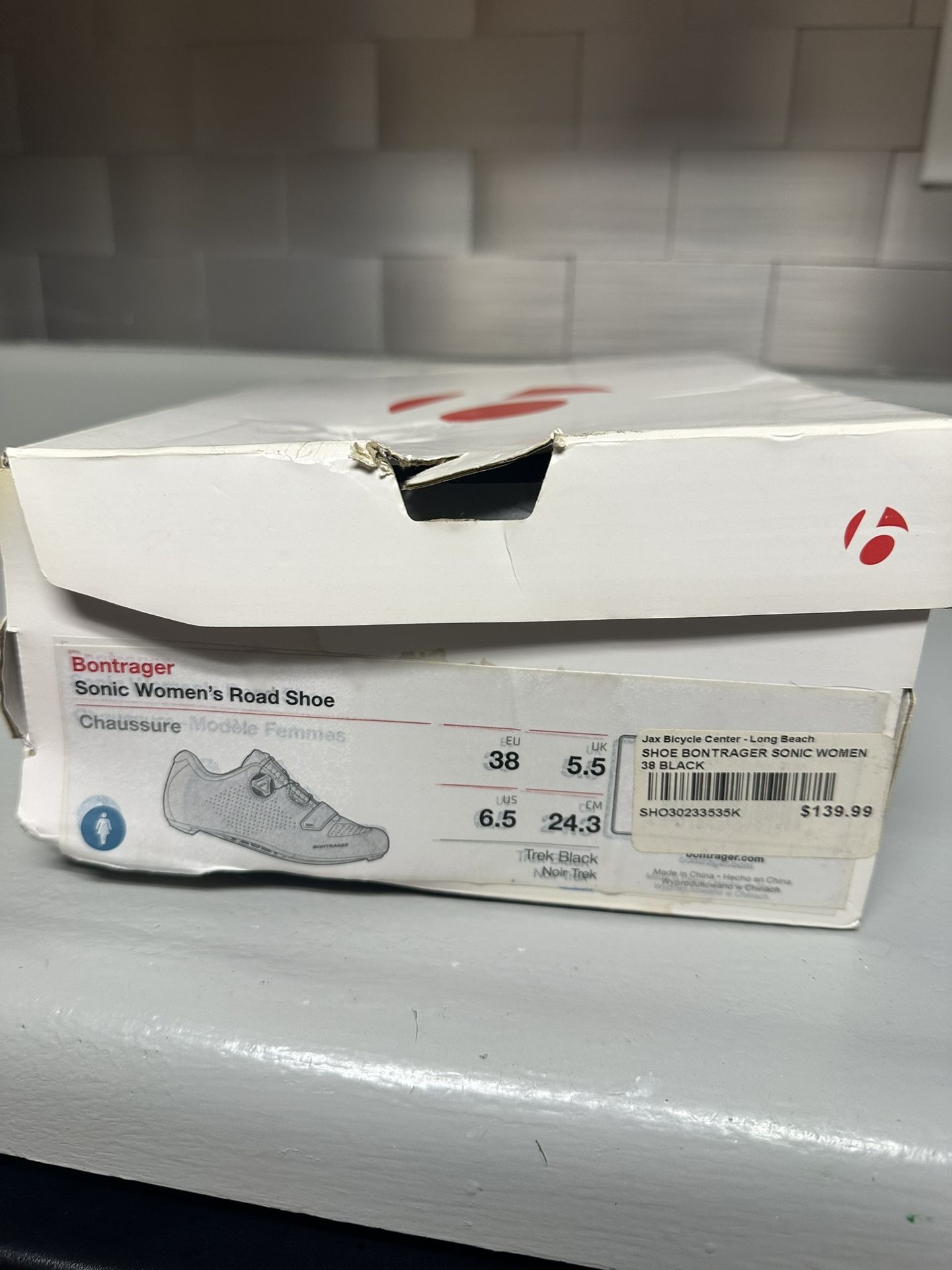 NEW Bontrager Sonic Cycling Shoes Women’s Size 6.5 / EU 38 BOA Black