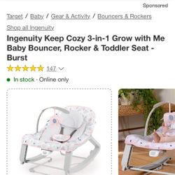 Baby bouncer rocker/toddler seat 