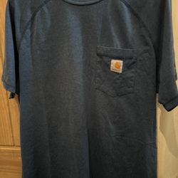 Carhartt Force One Short Sleeve Blue T-shirt Size Large