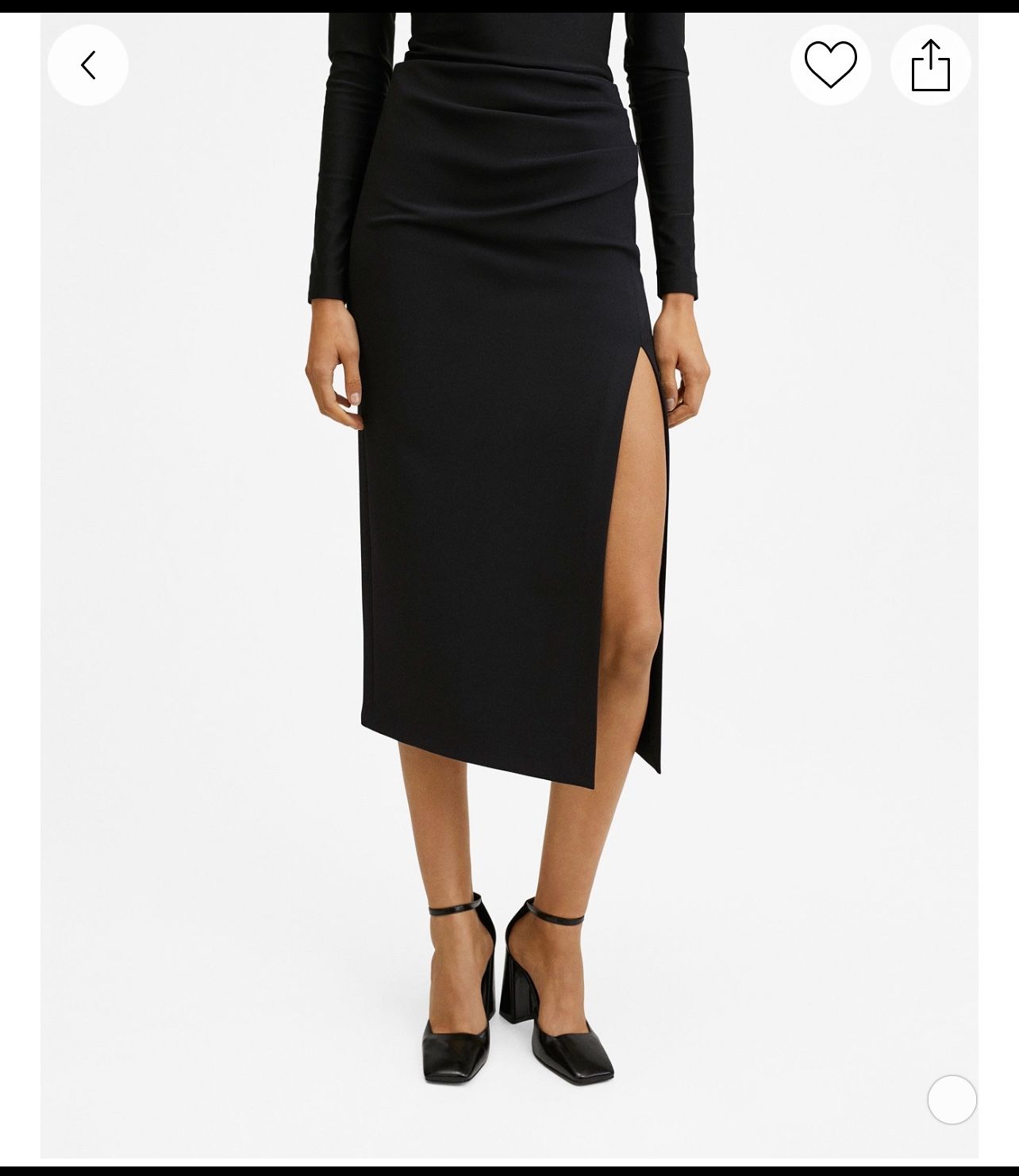 Mango Slit Skirt Size s