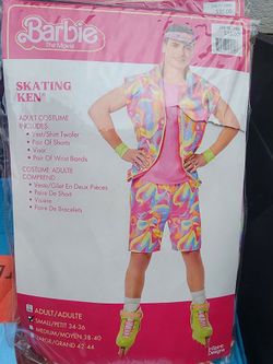 Barbie The Movie Skating Ken Adult Costume size Small