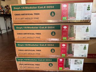 New 6ft non lit wesley Christmas trees / arboles de navidad de 6pies no tienen luz