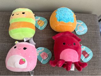NWT Lot Of 4 Mini Squishmallows Plush Toys  : Hermine, Snell, Erissa, & Altman
