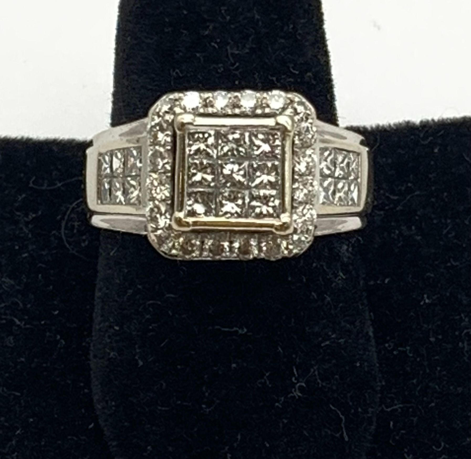 White gold diamond ring #29688