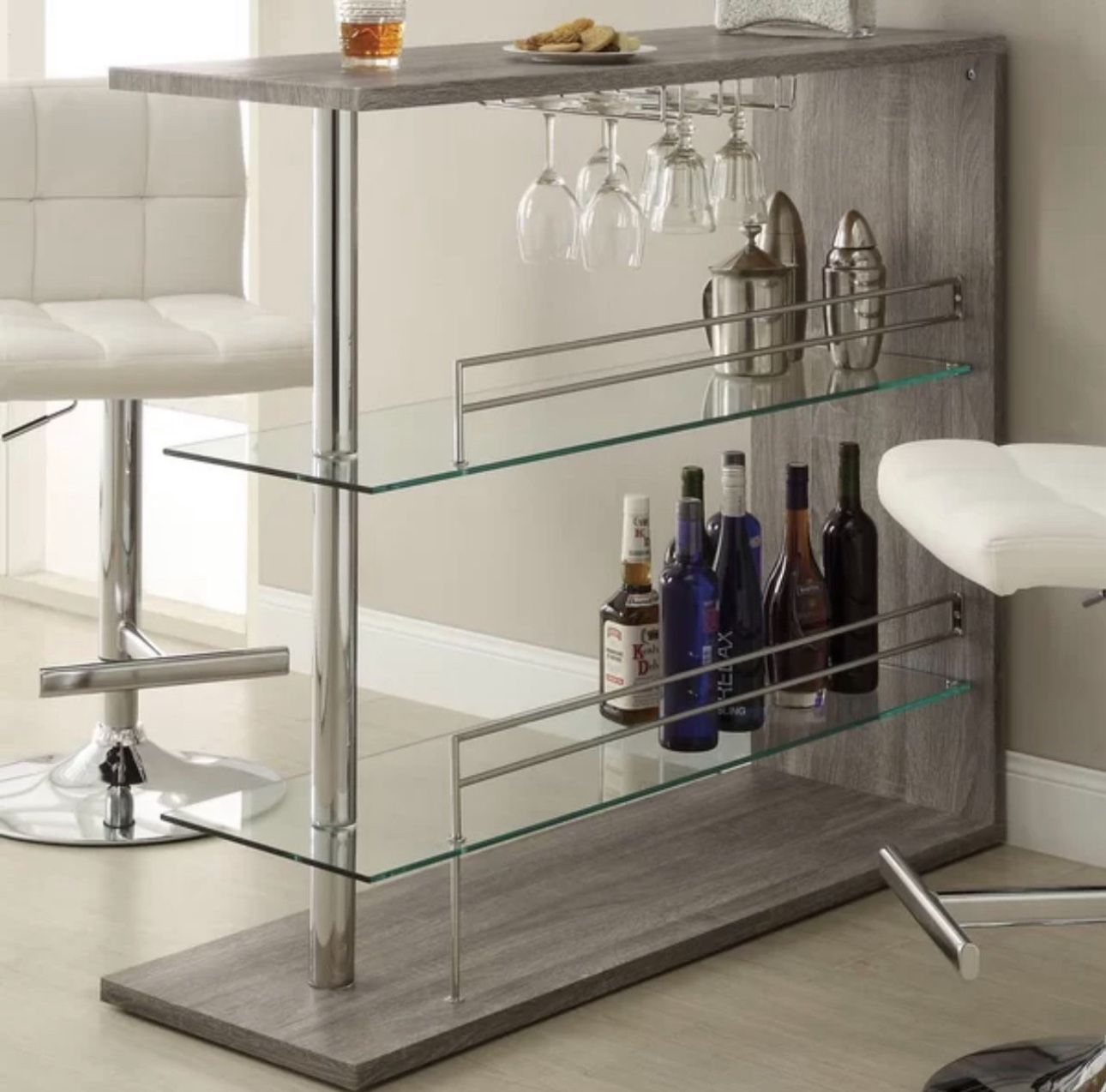Bar With Wine Glass Rack