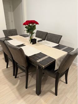 Dinning table with six chairs