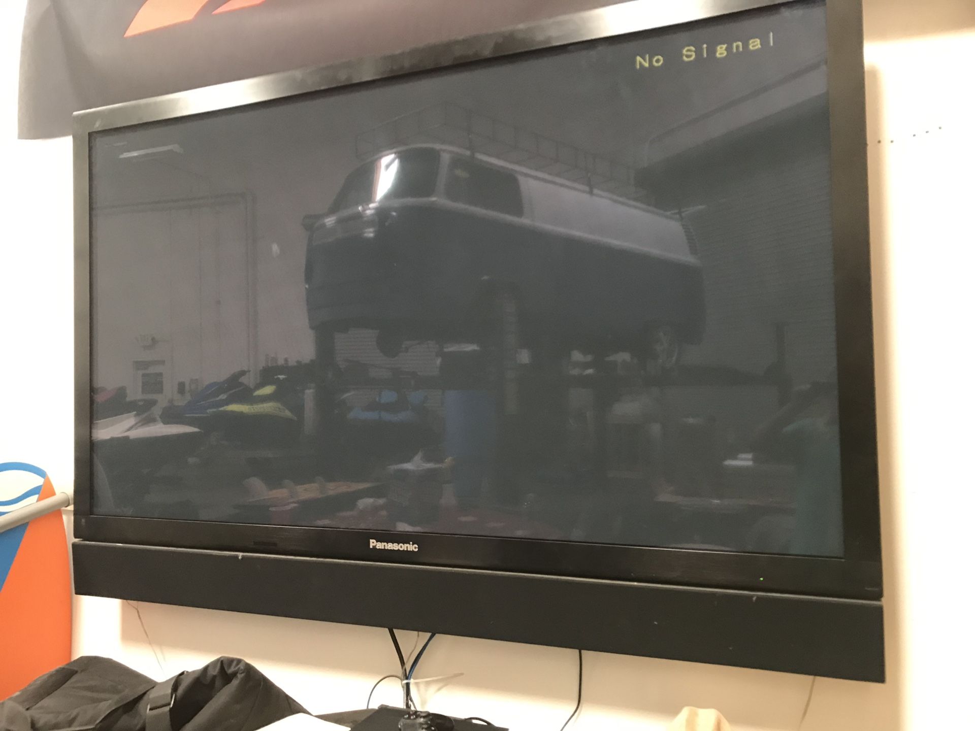 90 inch Panasonic TV with Sound Bar and PS4
