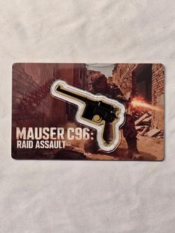 Mauser C96 Raid Assault Collectible Coin Card
