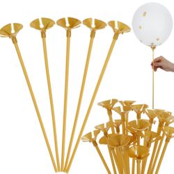 20 Pcs Gold Balloon Sticks