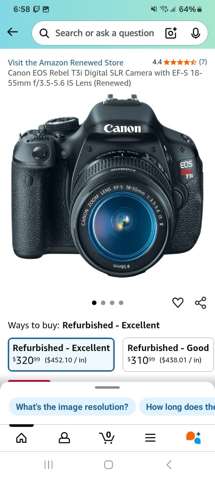 Canon Rebel EOS T3i DSLR Streaming Camera