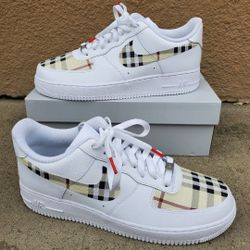Custom Burberry AF1 Size 8.5