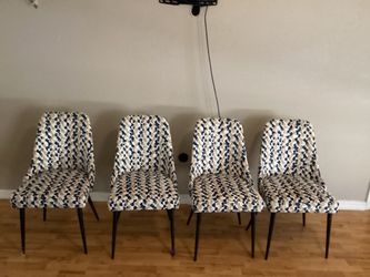 Set of 4 Upholstered Dining Chairs