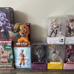 Lot of 9 Anime Figures