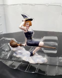 2002 Charm School "Magical Witch Girl Bunny" Figurine Monkey Fun Toys