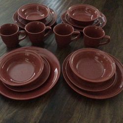 Dinnerware Plates, Bowls and Cups Dansk Craft Colors Rhubarb (Red)