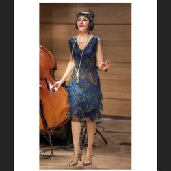 Rita Black Multi Flapper Fringe Dress 1920s Vintage inspired Great Gatsby Art Deco Charleston Bridesmaid Speakeasy Wedding Guest Jazzage