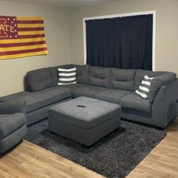 Brand New Ashley Couch Maier Charcoal Sectional 